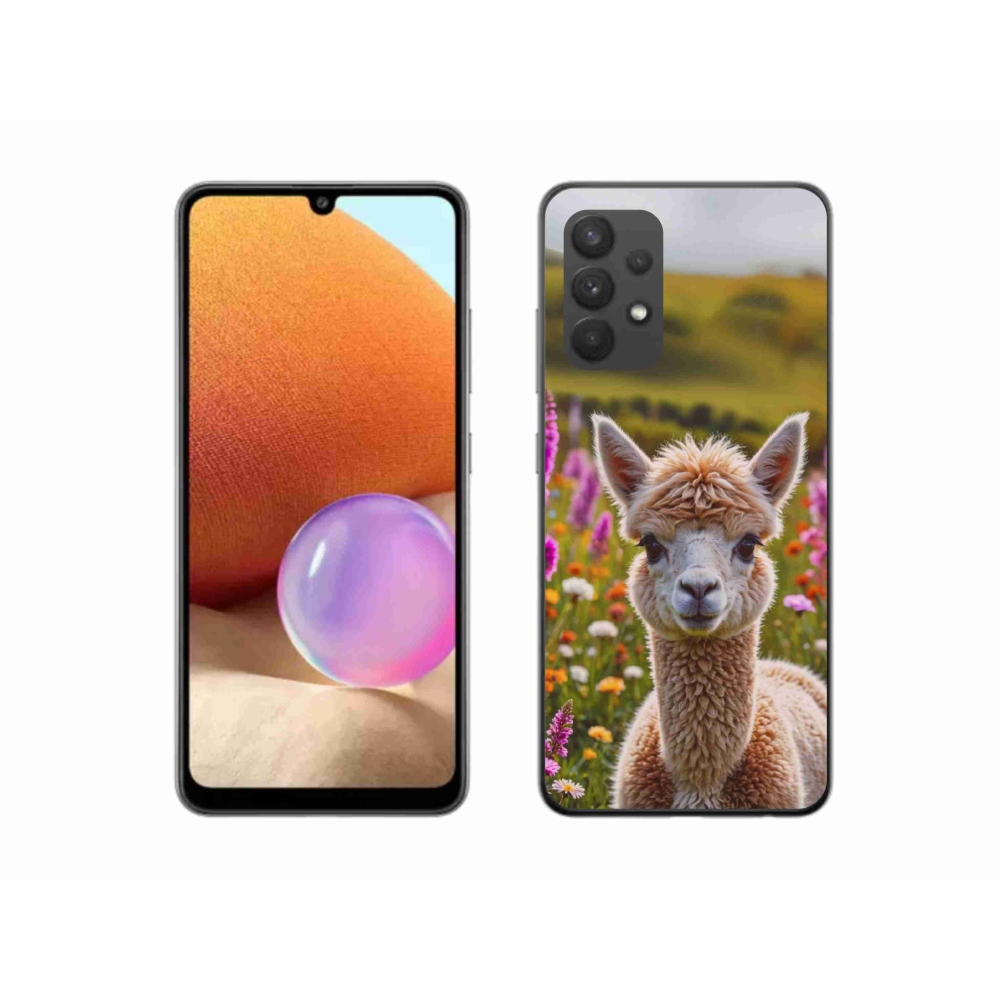 Zselés borítás mmCase Samsung Galaxy A32 4G - láma a réten