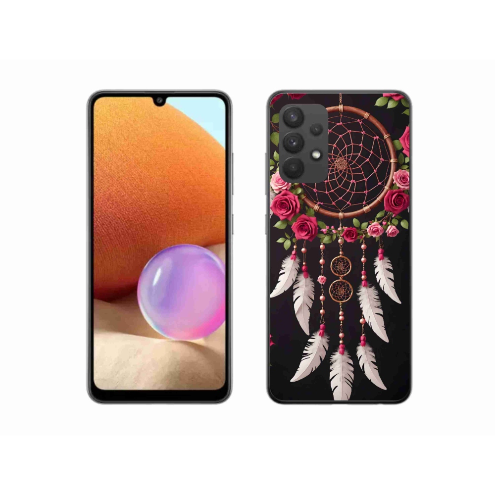 Gél borító mmCase Samsung Galaxy A32 4G - álomfogó rózsákkal mmCase Samsung Galaxy A32 4G - álomfogó rózsákkal