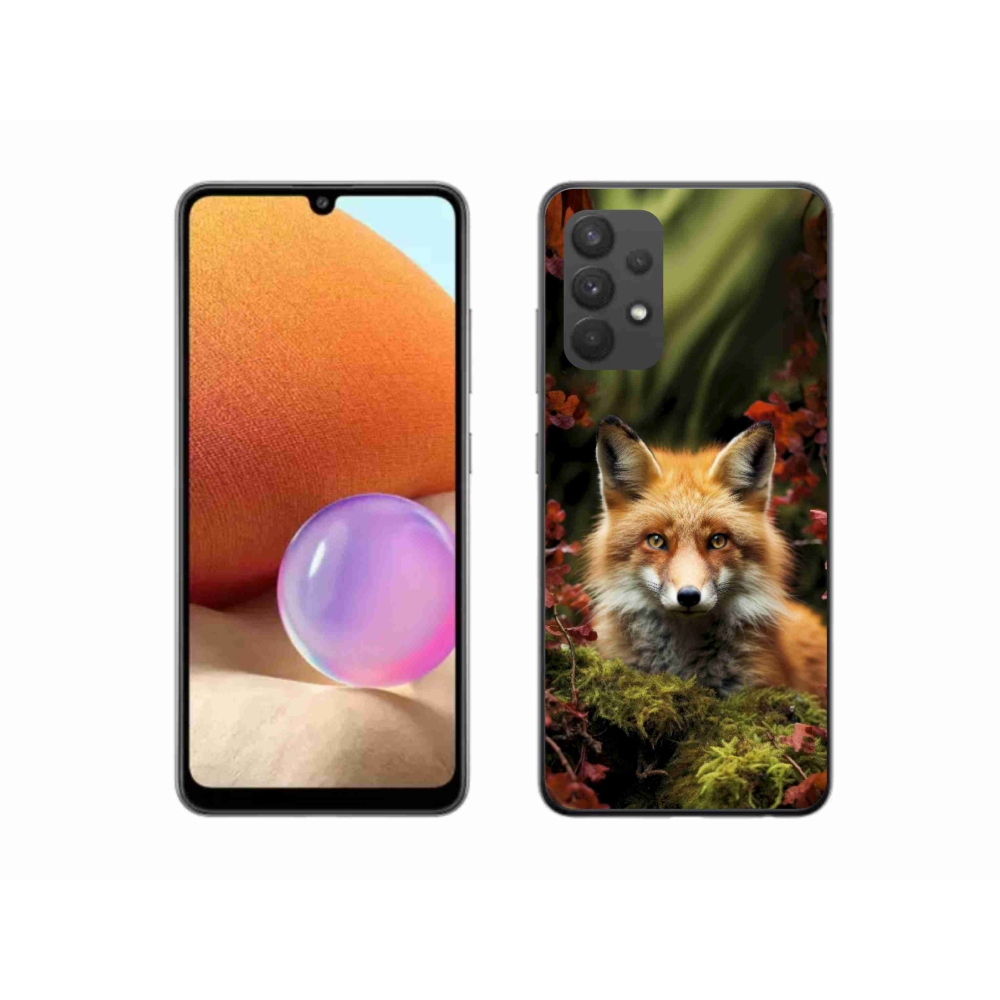 Zselés borítás mmCase Samsung Galaxy A32 4G - róka az erdőben