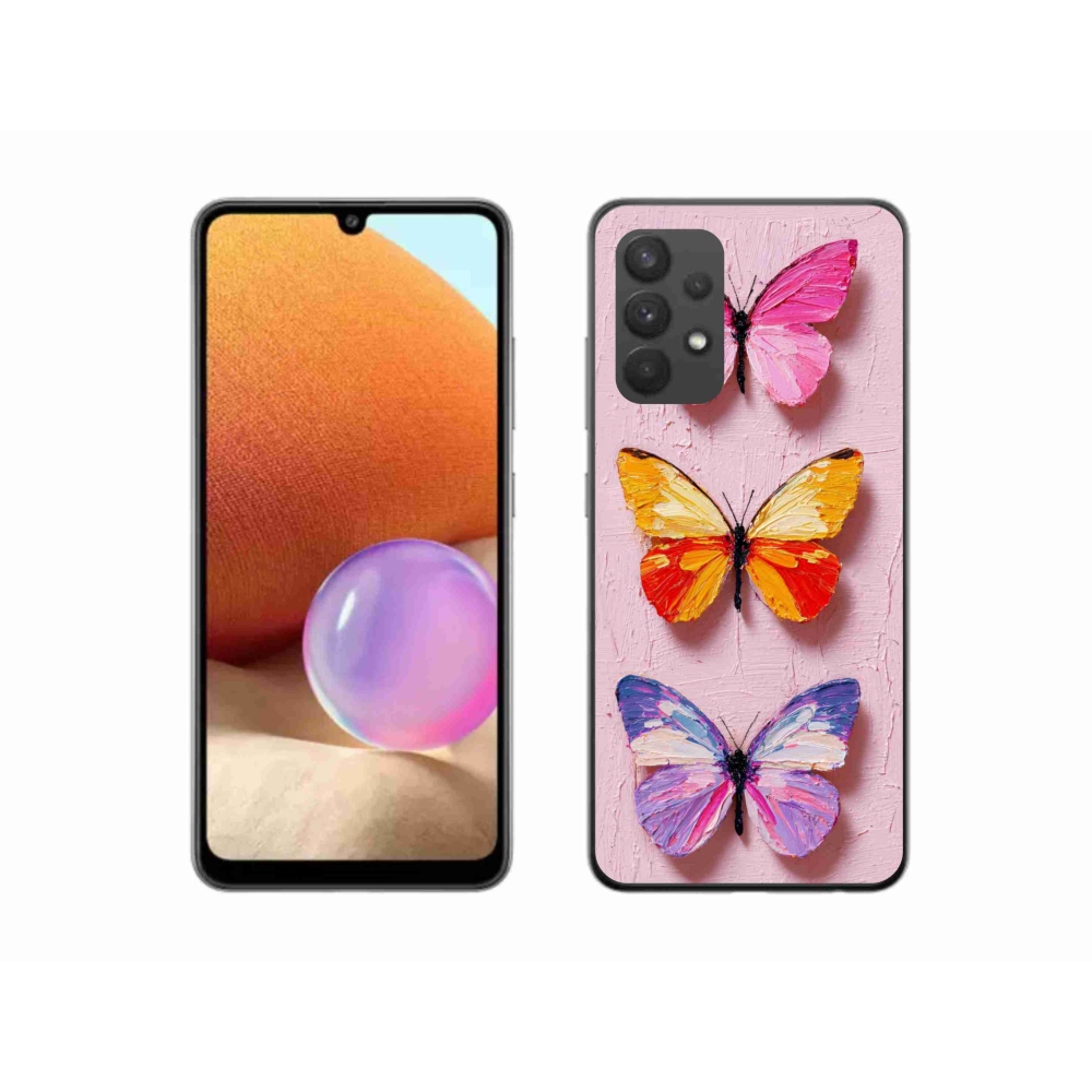 Gél borítás mmCase Samsung Galaxy A32 4G - pillangó szentháromsághoz