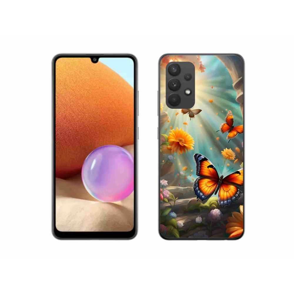 Gél borítás mmCase Samsung Galaxy A32 4G - pillangó kert 2