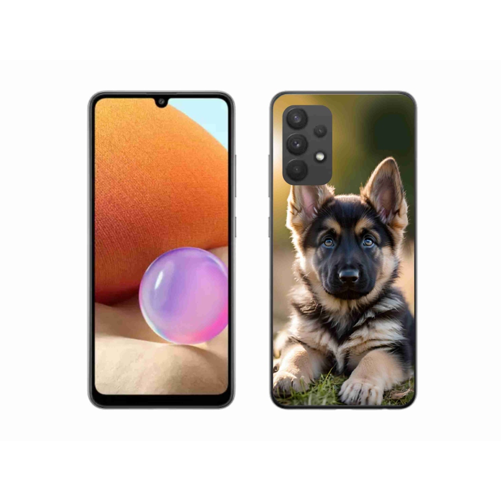 Zselés borítás mmCase Samsung Galaxy A32 4G - Német juhászkutya a természetben