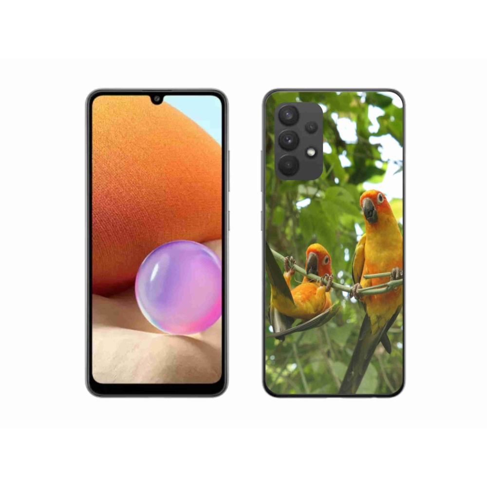 Gél borító mmCase Samsung Galaxy A32 4G - papagájok aratingy