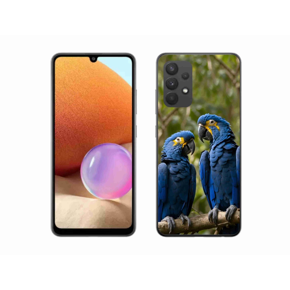 Zselés borítás mmCase Samsung Galaxy A32 4G - papagáj duóhoz