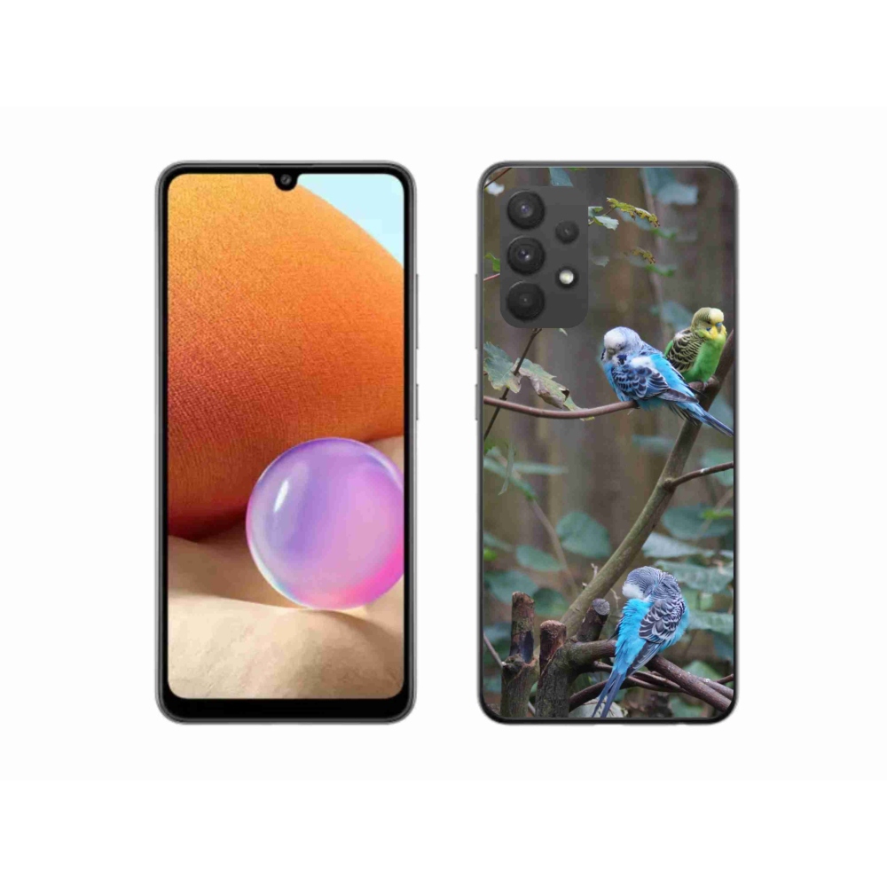 Gél borító mmCase Samsung Galaxy A32 4G - papagájok az ágon - Samsung Galaxy A32 4G tok