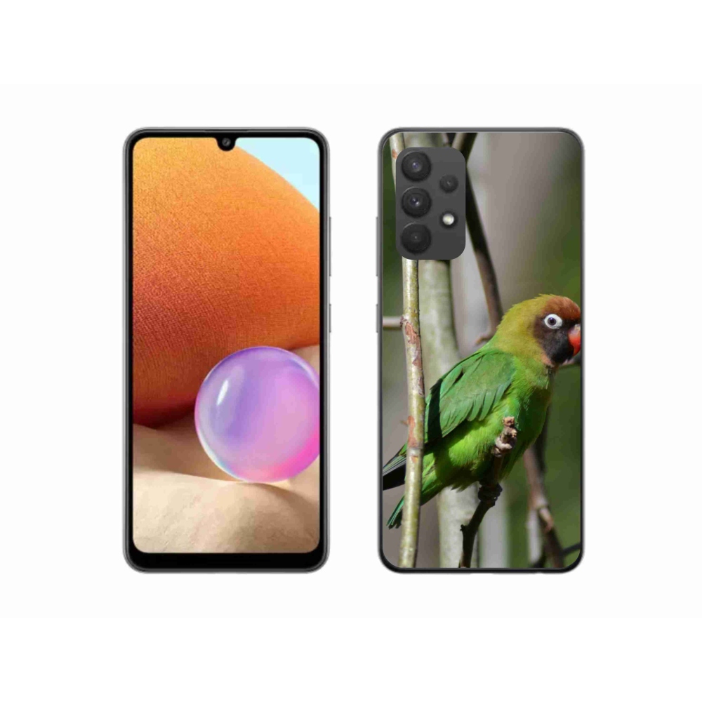 Gél borítás mmCase Samsung Galaxy A32 4G - papagáj agapornis