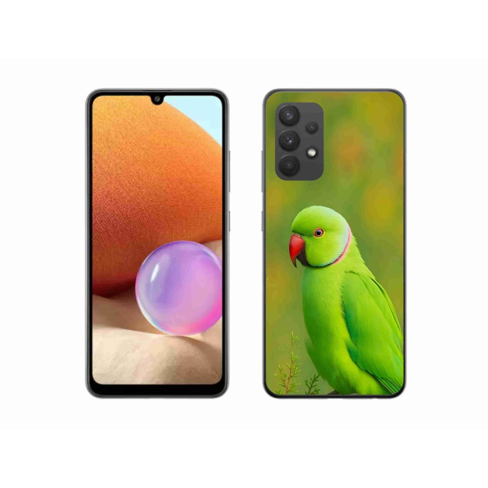 Gél borítás mmCase Samsung Galaxy A32 4G - papagáj alexandr 2