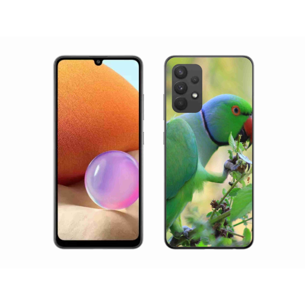 Gél borítás mmCase Samsung Galaxy A32 4G - papagáj alexandr