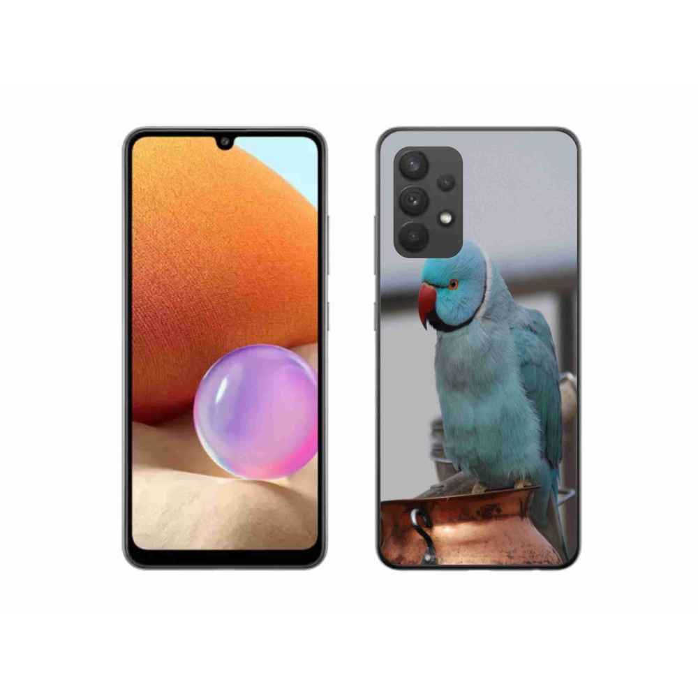 Gél védőhuzat mmCase Samsung Galaxy A32 4G - papagáj alexander kék