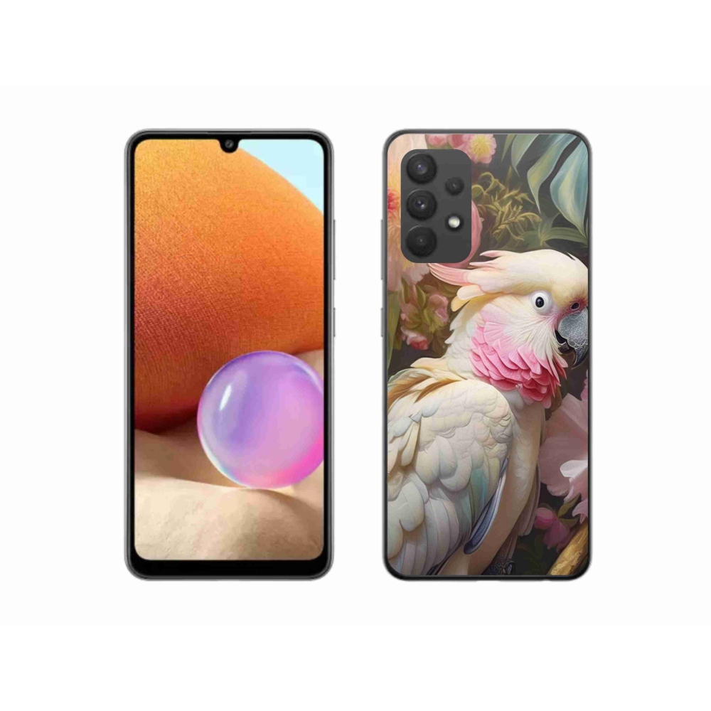 Zselés borítás mmCase Samsung Galaxy A32 4G - papagáj kakadu rózsaszín 2