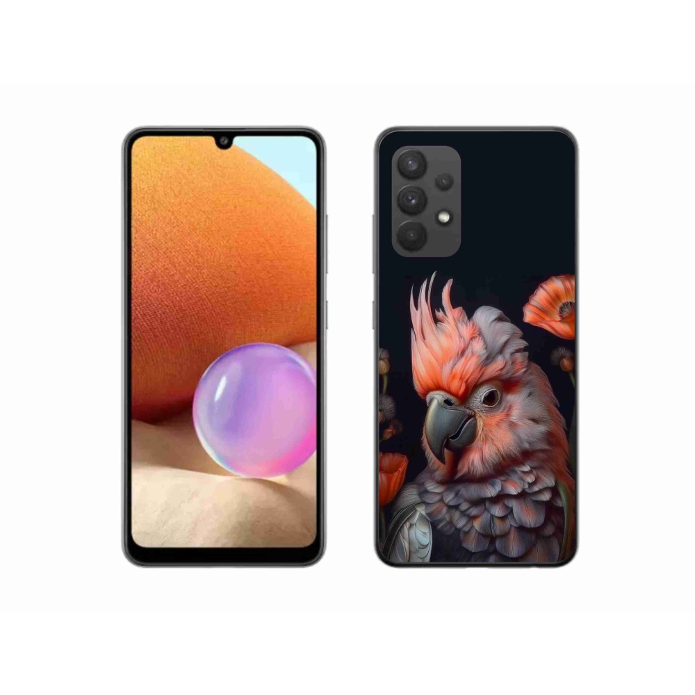 Gél borítás mmCase Samsung Galaxy A32 4G - papagáj kakadu színekben