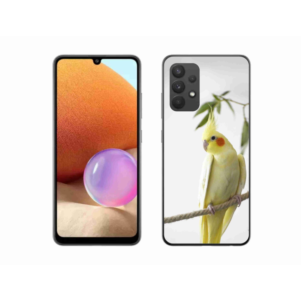 Gél borító mmCase Samsung Galaxy A32 4G - papagáj korela chocholatá
