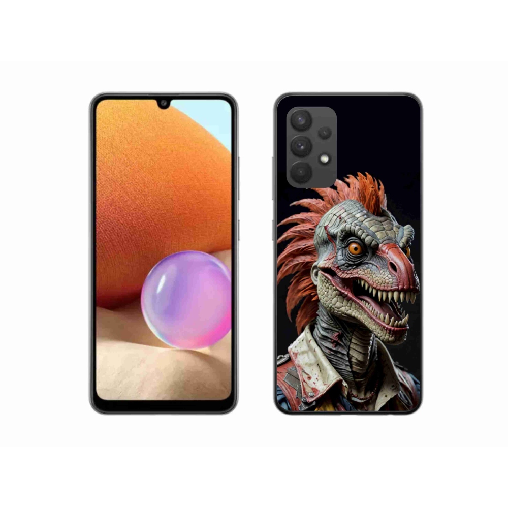 Zselés borítás mmCase Samsung Galaxy A32 4G - punk dinoszauruszhoz