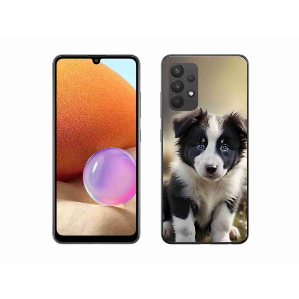 Gél borítás mmCase Samsung Galaxy A32 4G - aranyos border collie - Samsung Galaxy A32 4G - aranyos border collie