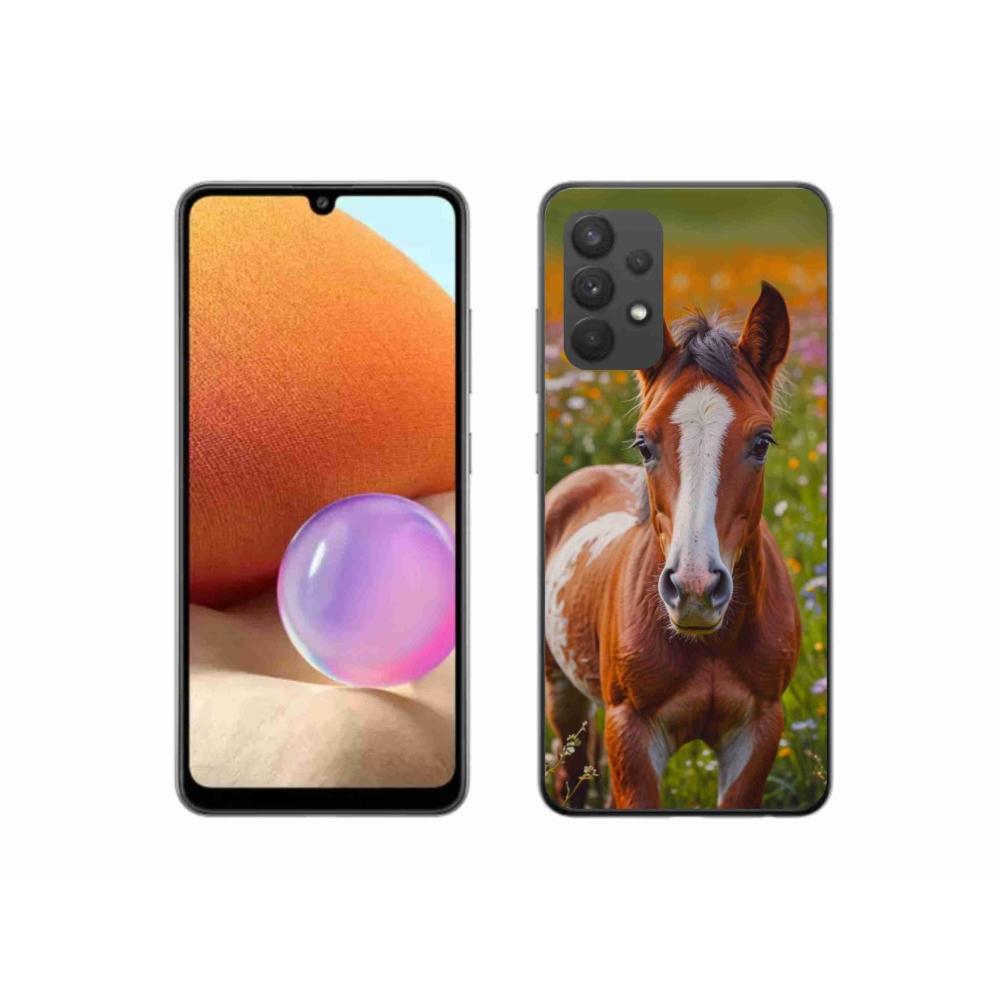 Gél borítás mmCase Samsung Galaxy A32 4G - aranyos csikóhoz