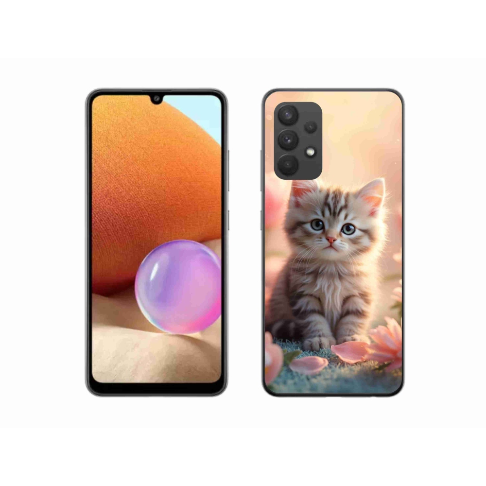 Gél borítás mmCase Samsung Galaxy A32 4G - aranyos cica 8