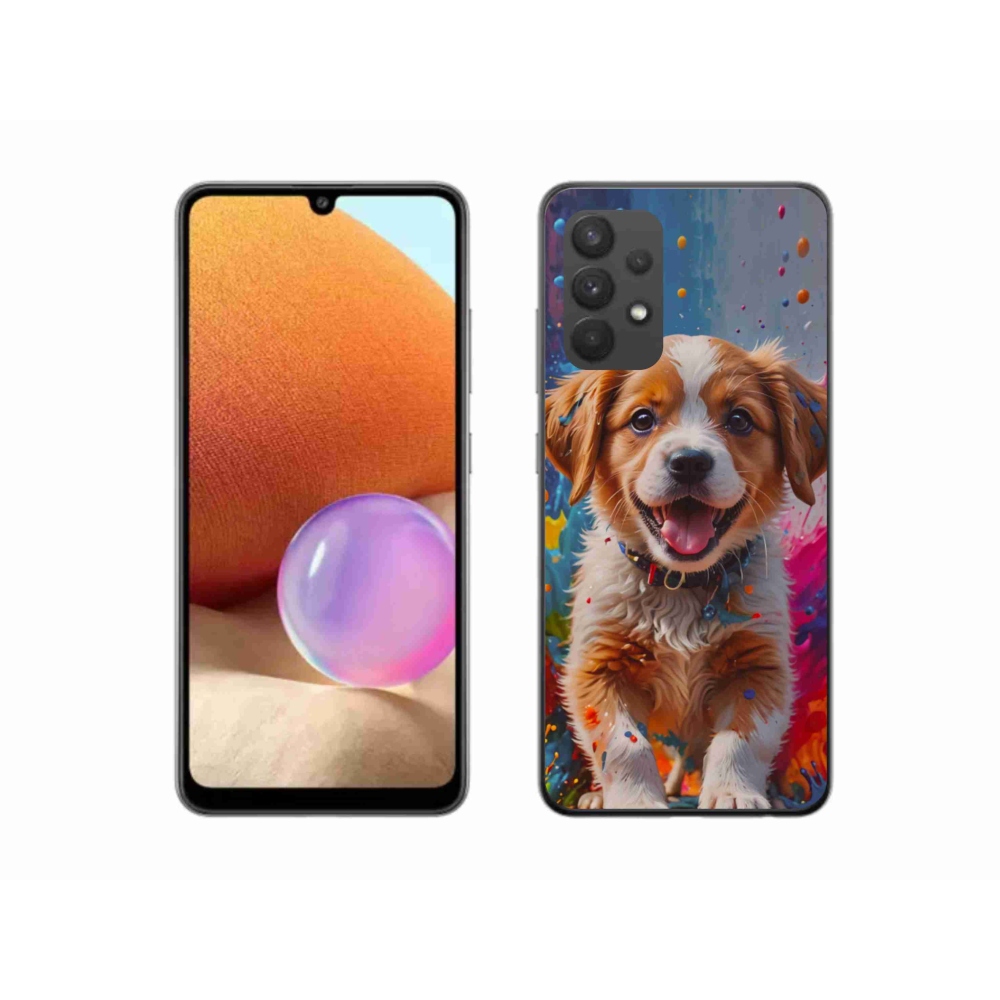 Gél borítás mmCase Samsung Galaxy A32 4G - aranyos kiskutya 3