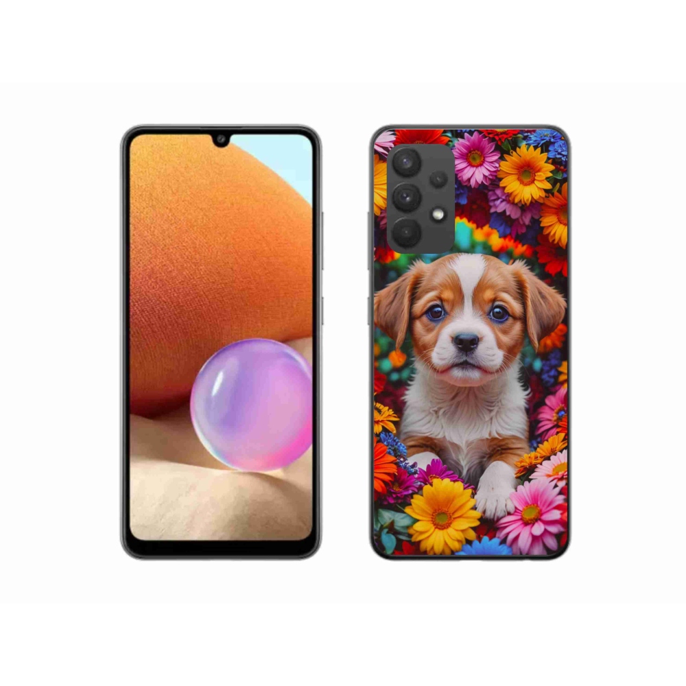 Gél borítás mmCase Samsung Galaxy A32 4G - aranyos kiskutya