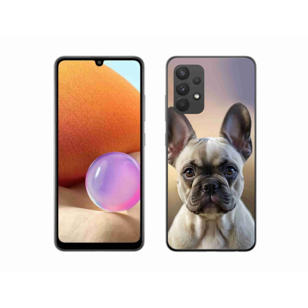 Gél borítás mmCase Samsung Galaxy A32 4G - aranyos francia bulldoghoz
