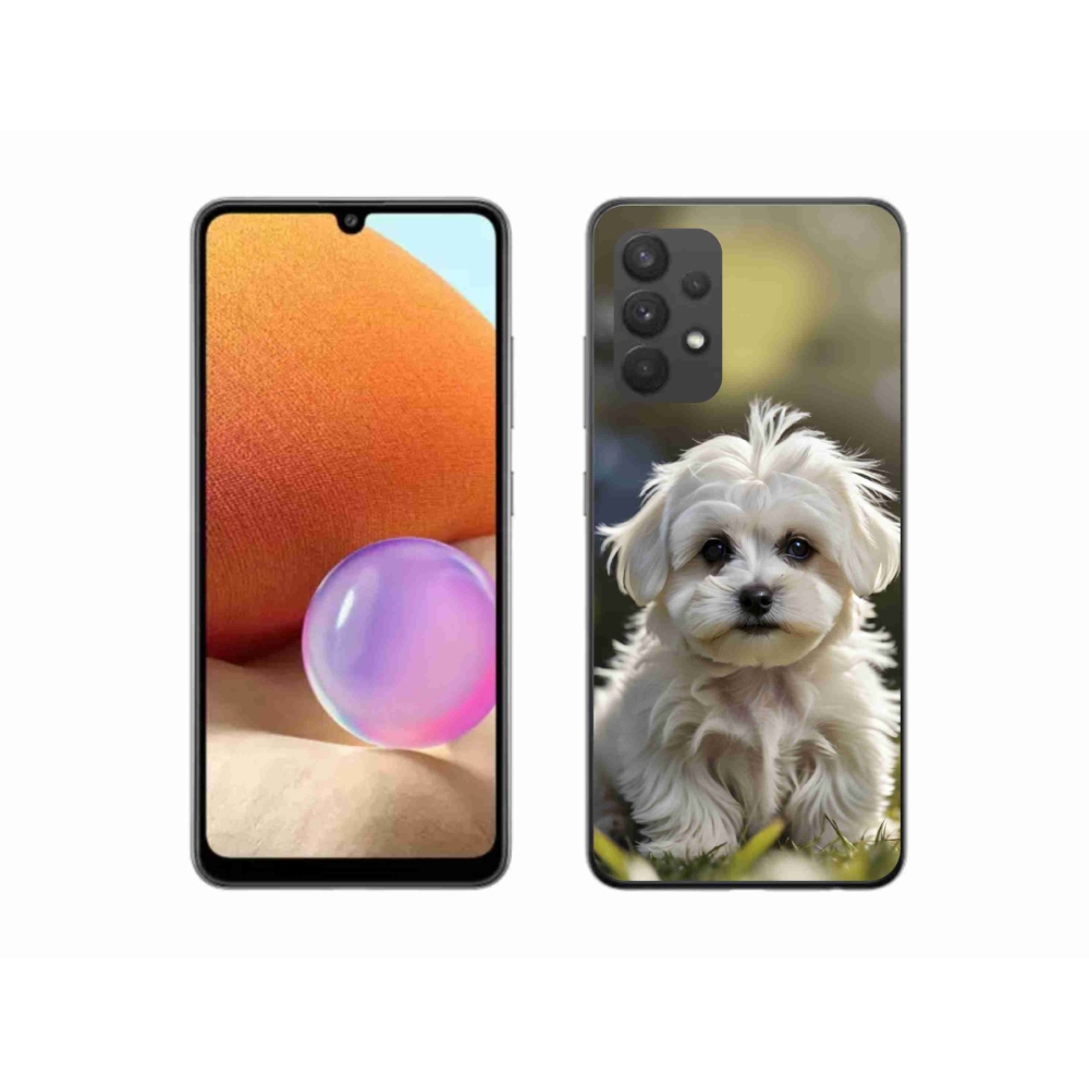 Gél borítás mmCase Samsung Galaxy A32 4G - aranyos máltai kutya