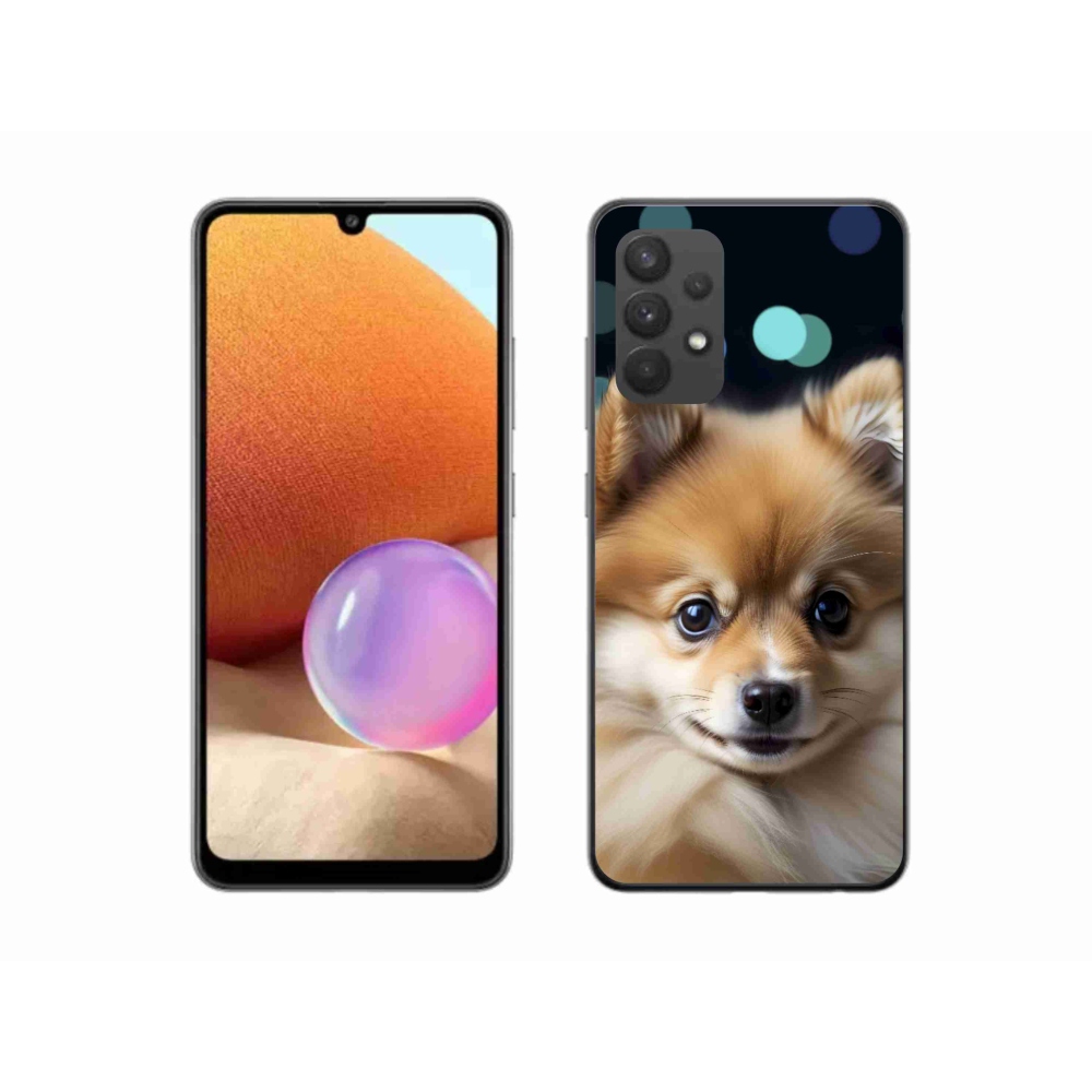 Gél borítás mmCase Samsung Galaxy A32 4G - aranyos pomerániai állathoz