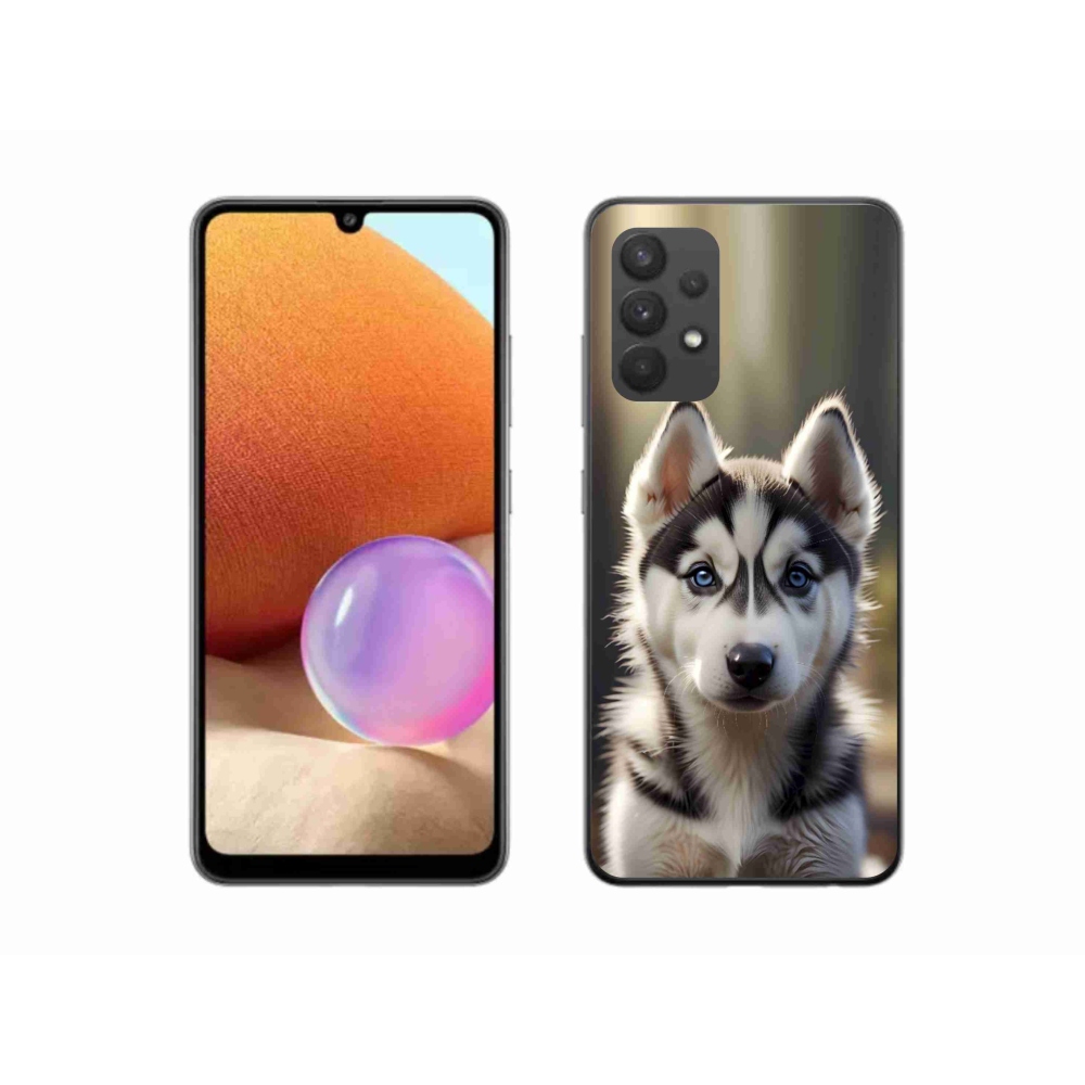 Gél borítás mmCase Samsung Galaxy A32 4G - aranyos szibériai husky - Samsung Galaxy A32 4G számára