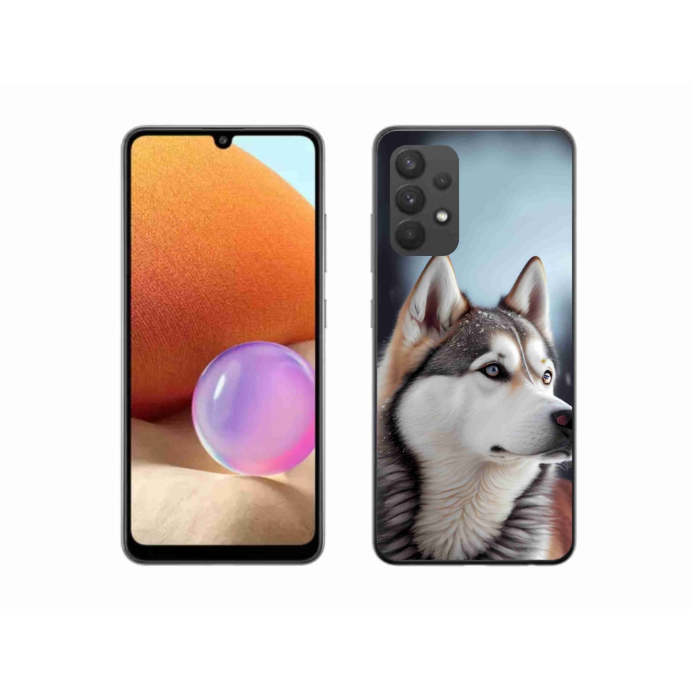 Gél borítás mmCase Samsung Galaxy A32 4G - Szibériai husky - Samsung Galaxy A32 4G számára