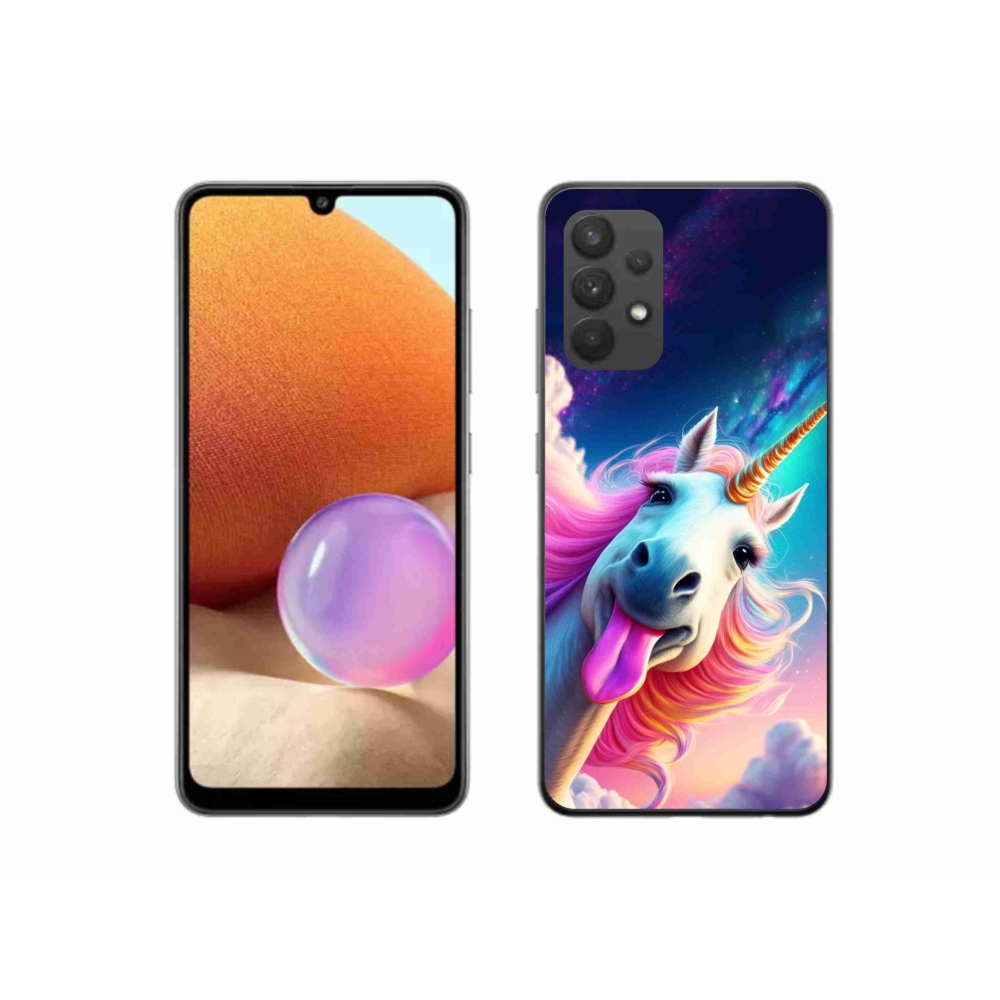 Zselés borítás mmCase Samsung Galaxy A32 4G - őrült egyszarvúhoz
