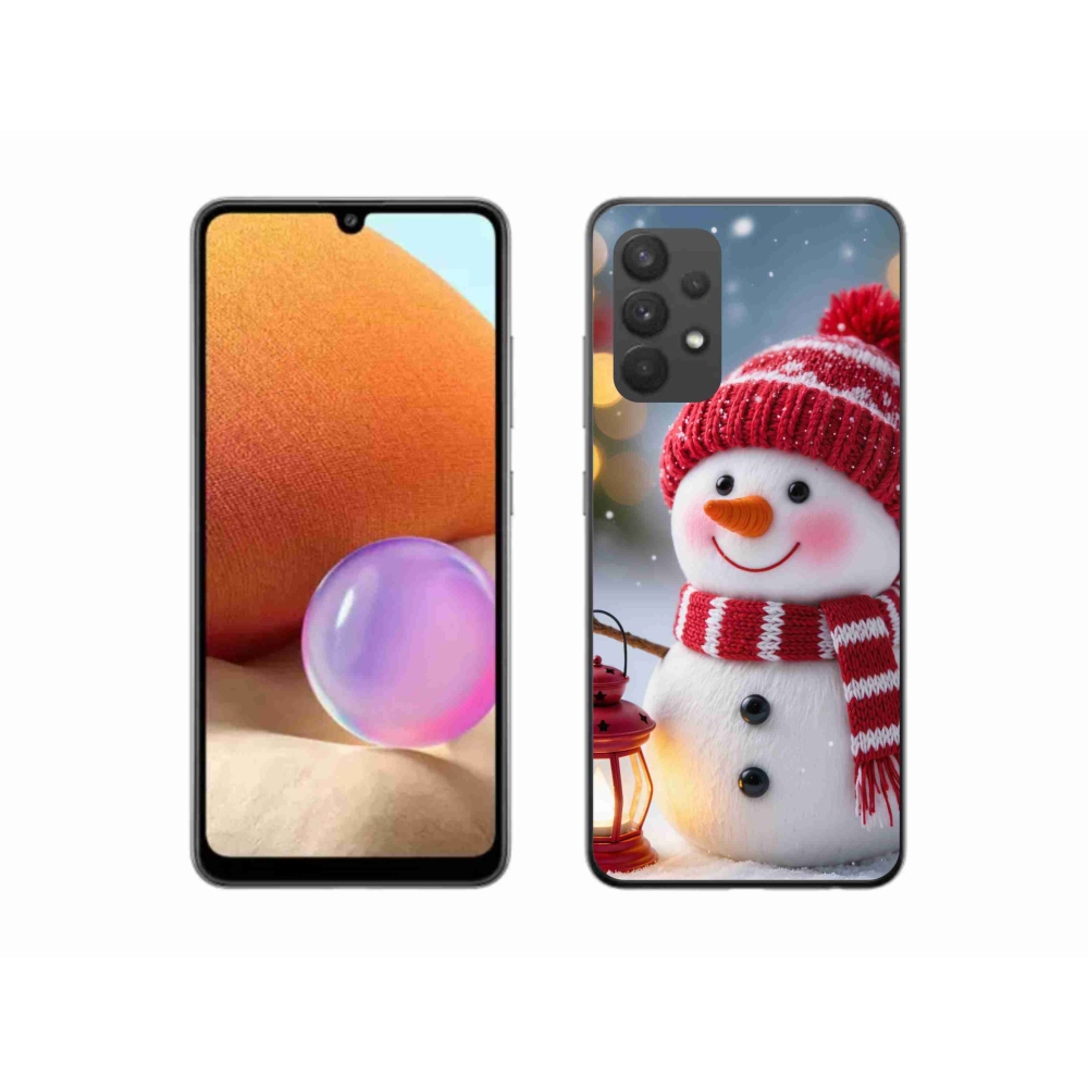 Gél borítás mmCase Samsung Galaxy A32 4G - hóember 2