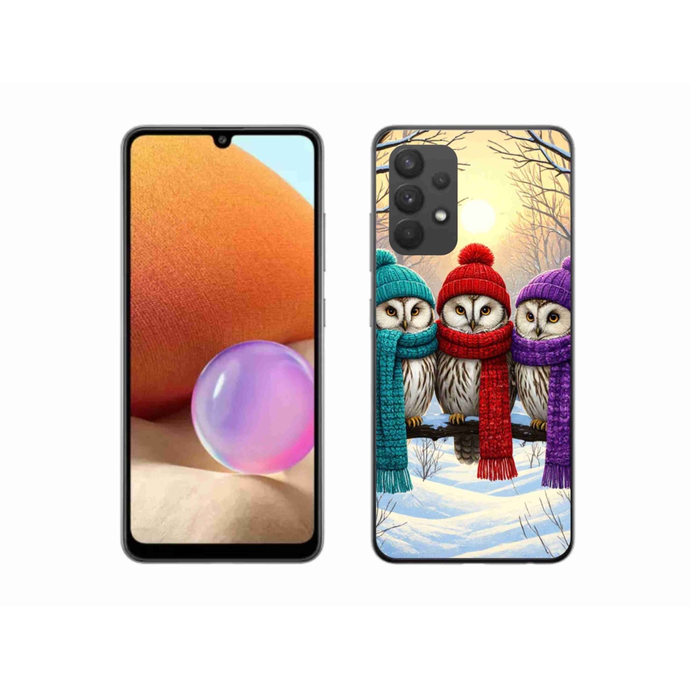 Gél borítás mmCase Samsung Galaxy A32 4G - bagoly barátok