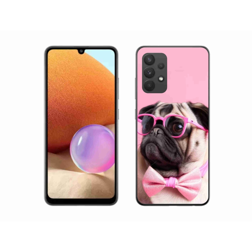 Gél borító mmCase Samsung Galaxy A32 4G - stílusos mopsz - Samsung Galaxy A32 4G - elegáns mopsz