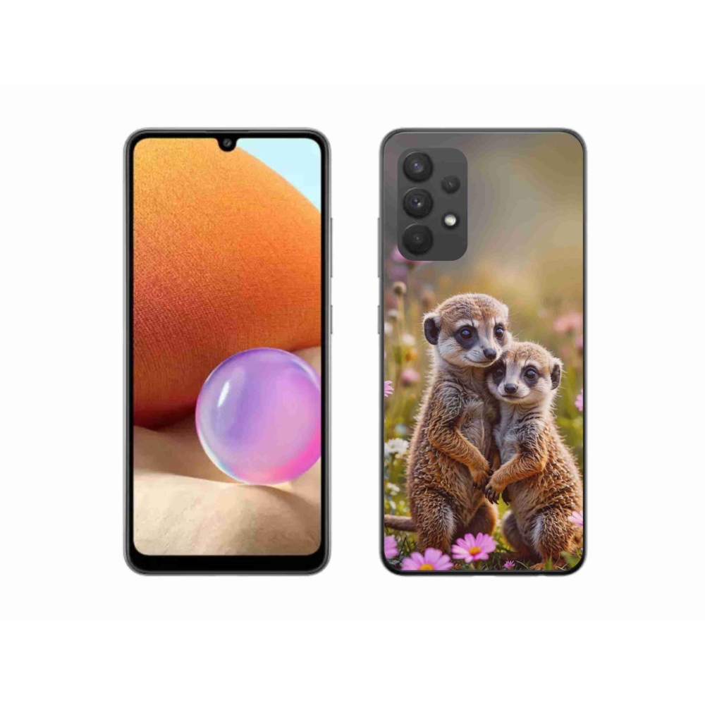 Gél borítás mmCase Samsung Galaxy A32 4G - szurikátás duó számára