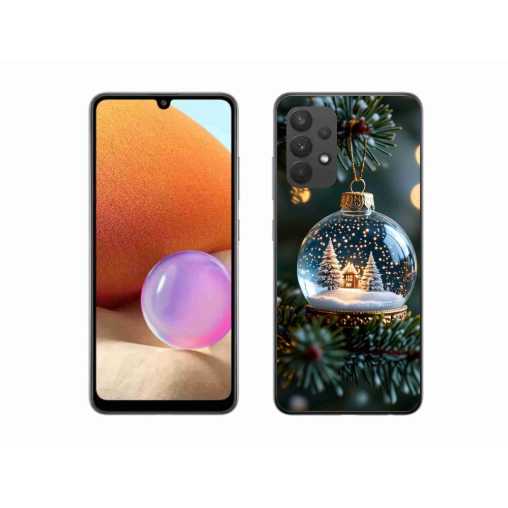 Gél borítás mmCase Samsung Galaxy A32 4G - Karácsonyi gömbök 2