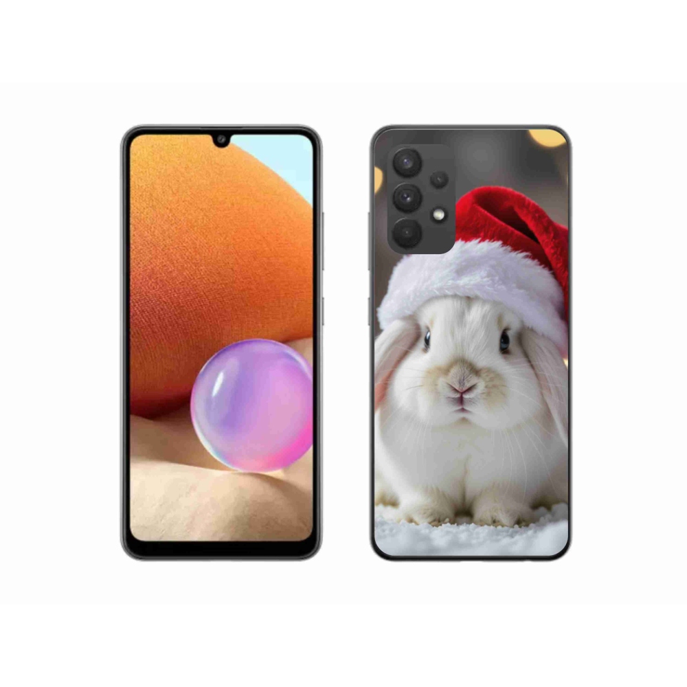 Gél borítás mmCase Samsung Galaxy A32 4G - Karácsonyi nyúl