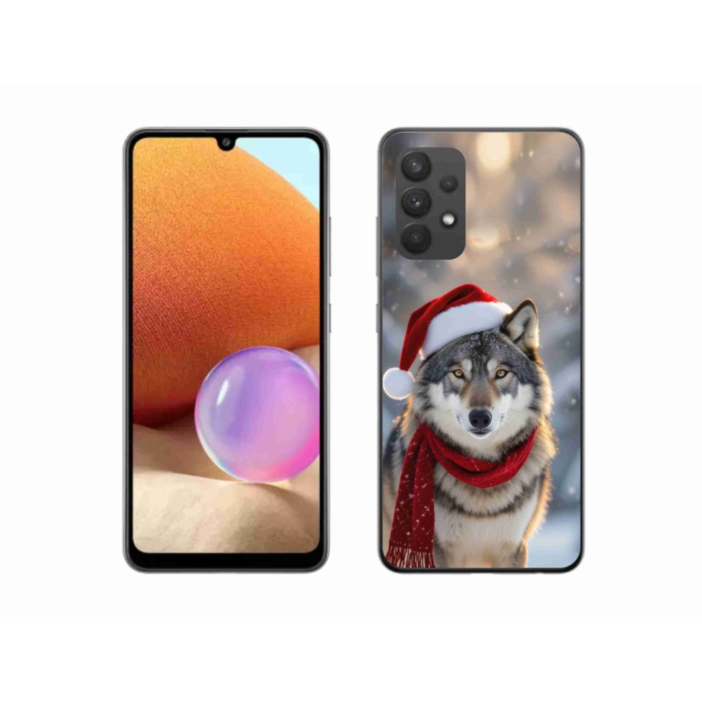 Gél borítás mmCase Samsung Galaxy A32 4G - Karácsonyi farkas