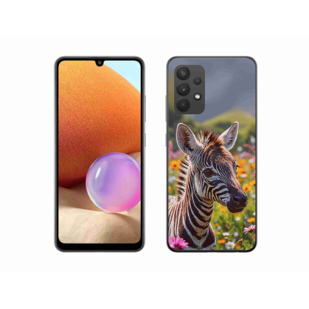 Zselés borítás mmCase Samsung Galaxy A32 4G - zebra a réten