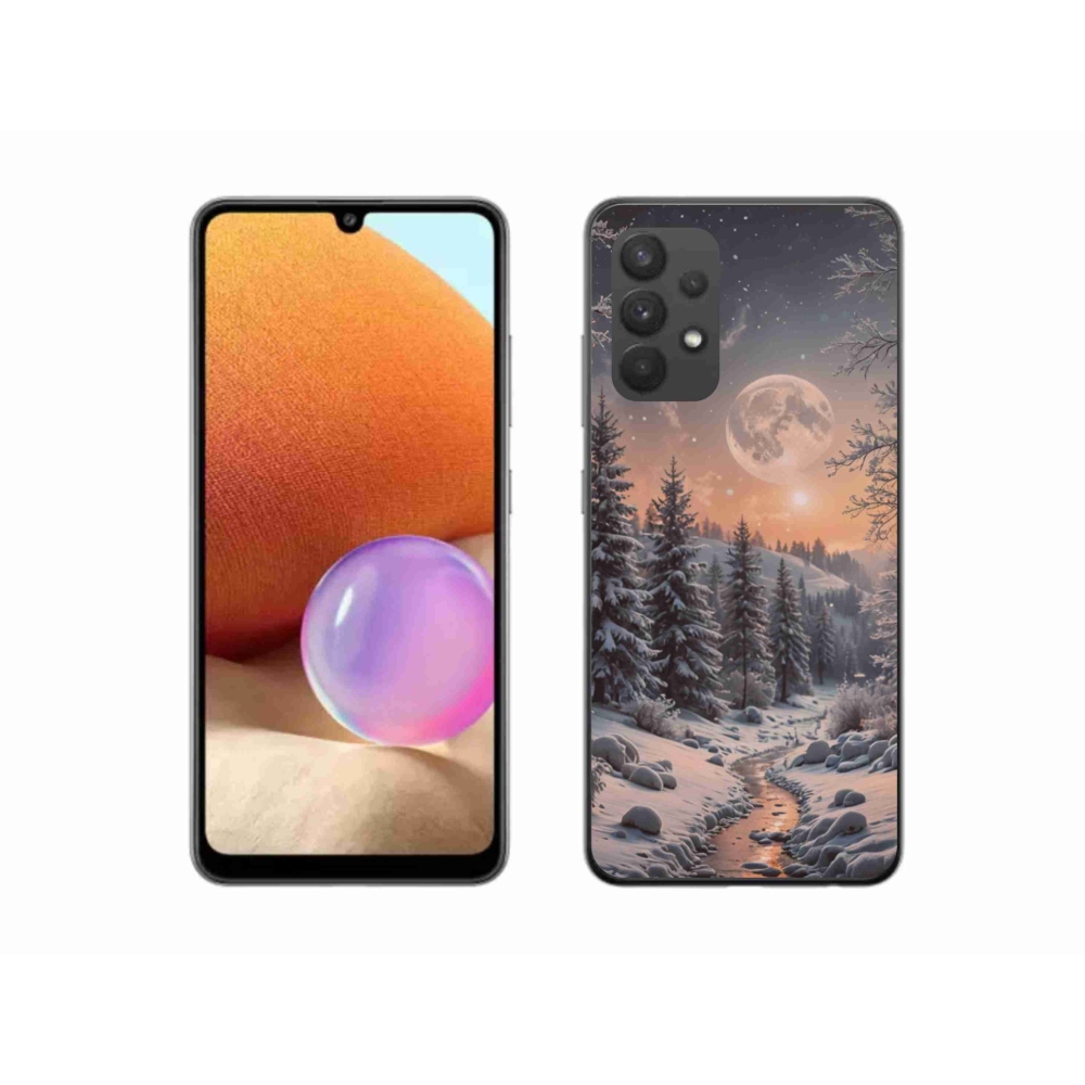 Gél borítás mmCase Samsung Galaxy A32 4G - téli táj 2