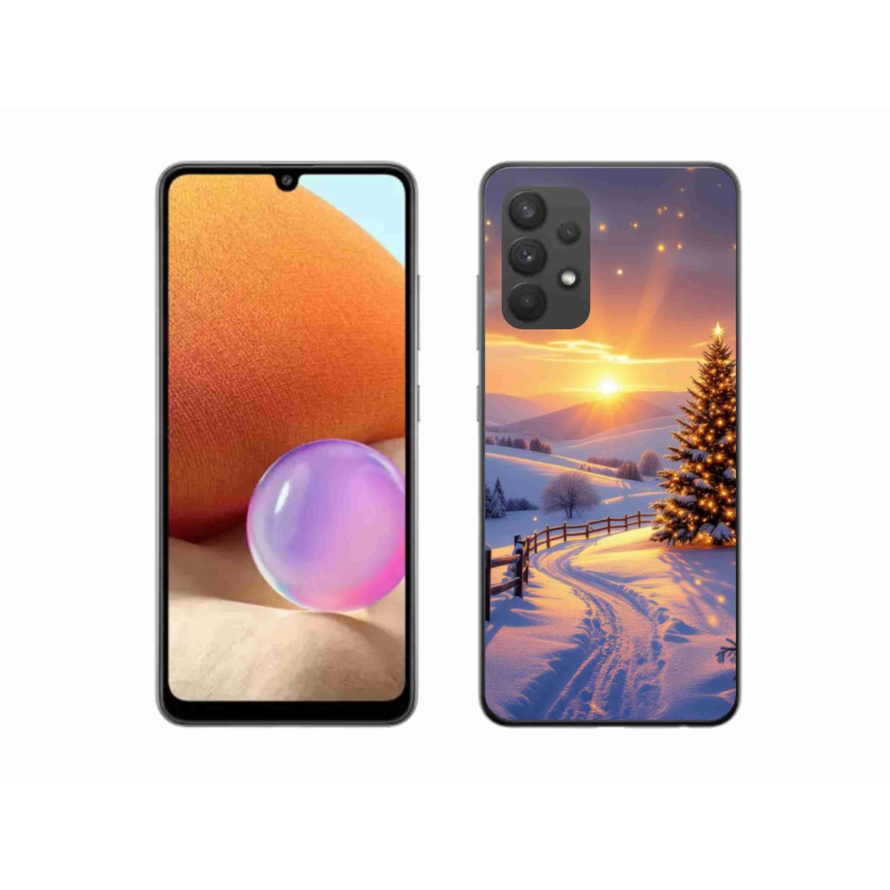 Gél borítás mmCase Samsung Galaxy A32 4G - téli tájkép