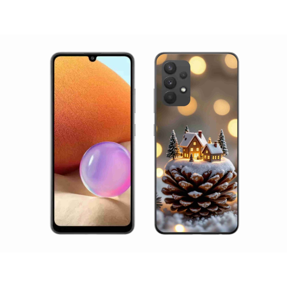 Gél borítás mmCase Samsung Galaxy A32 4G - téli falu