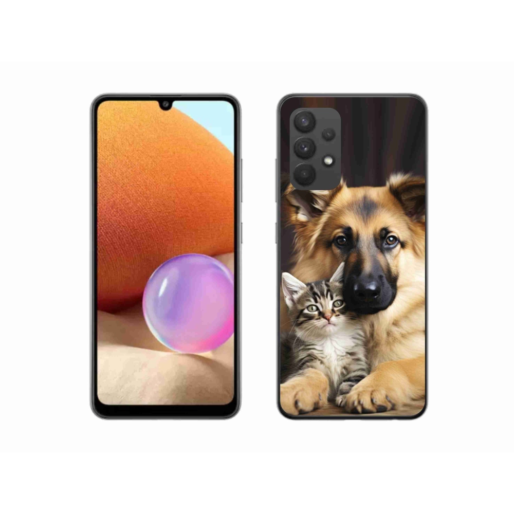 Gél borítás mmCase Samsung Galaxy A32 4G - állatbarátság