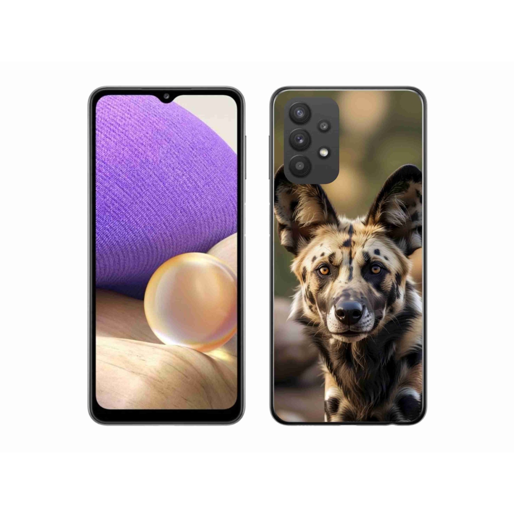 Gél borítás mmCase Samsung Galaxy A32 5G - afrikai vadkutya számára