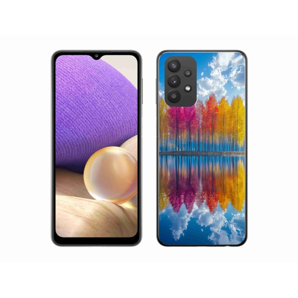 Gél borítás mmCase Samsung Galaxy A32 5G - színes fákhoz