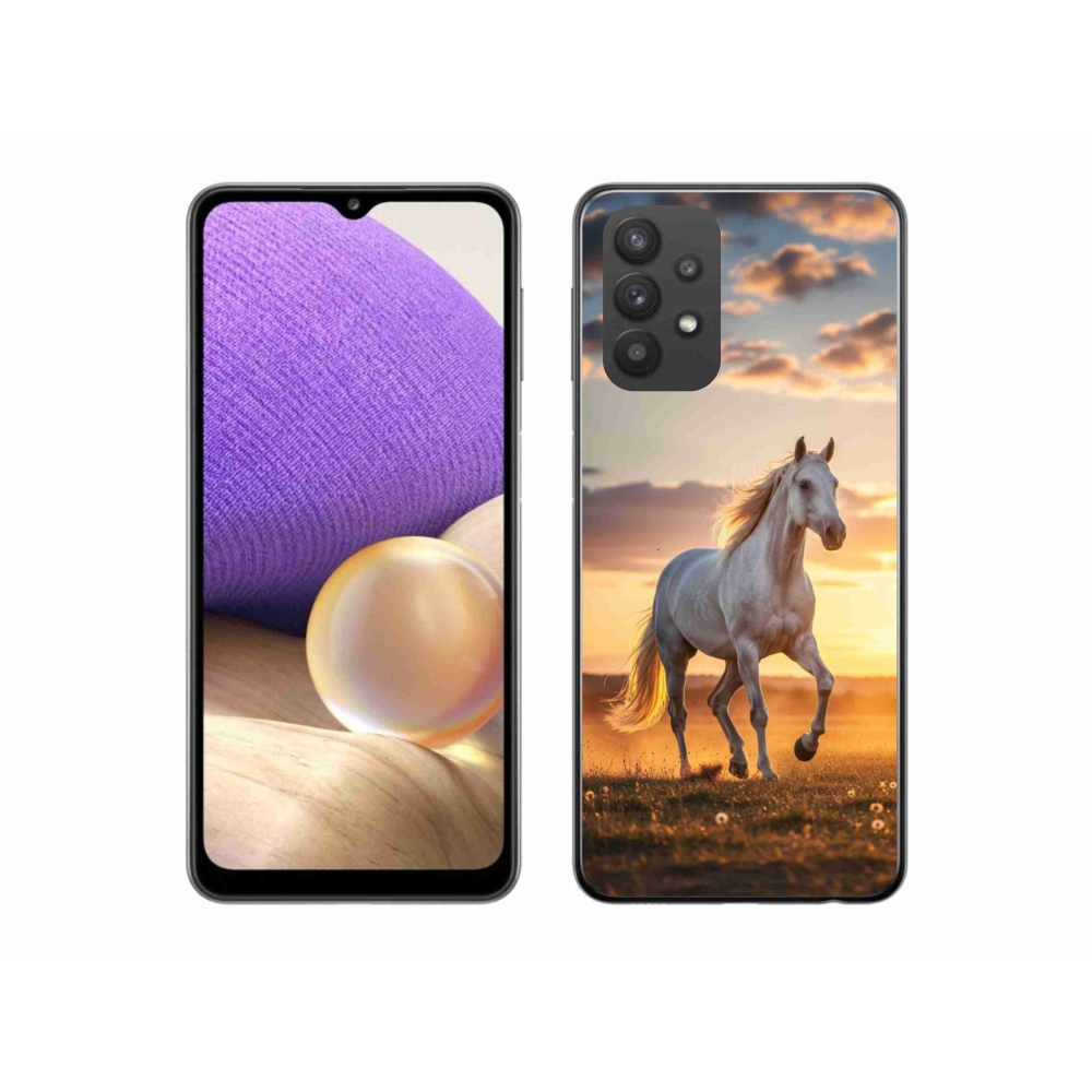 Gél borítás mmCase Samsung Galaxy A32 5G - futó fehér ló 2
