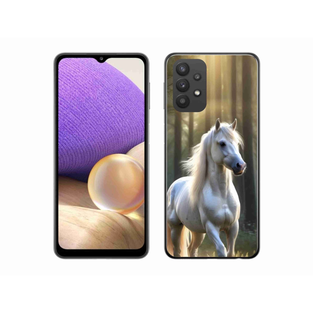 Zselés borítás mmCase Samsung Galaxy A32 5G - fehér ló 3