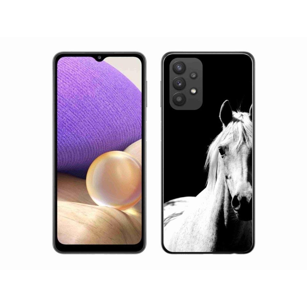 Zselés borítás mmCase Samsung Galaxy A32 5G - fehér ló 5