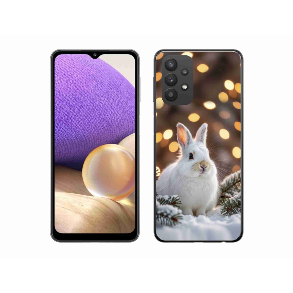 Gél védőhuzat mmCase Samsung Galaxy A32 5G - fehér nyúlhoz