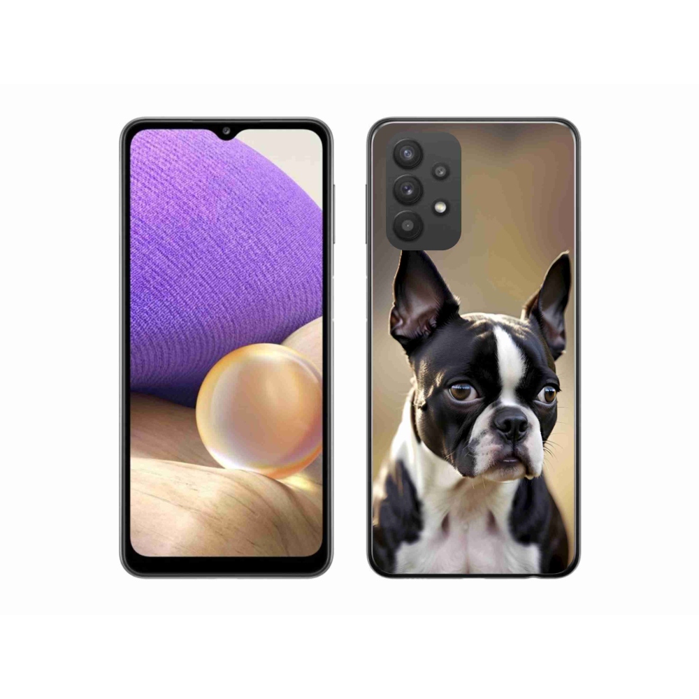Gél borítás mmCase Samsung Galaxy A32 5G - Boston Terrier