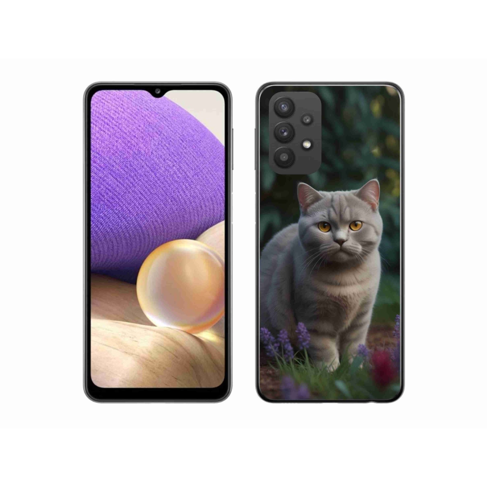 Zselés borítás mmCase Samsung Galaxy A32 5G - brit macska