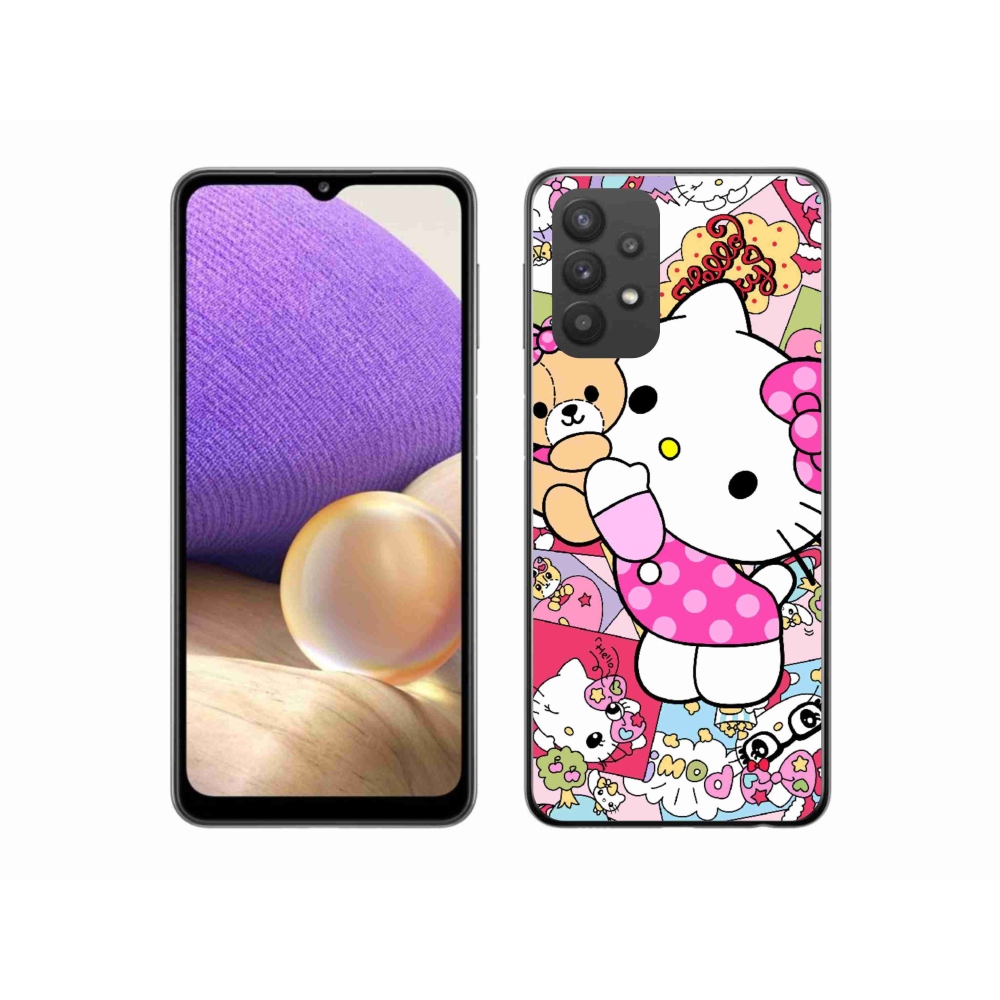 Gél borítás mmCase Samsung Galaxy A32 5G - aranyos cica - Samsung Galaxy A32 5G - cuki cica