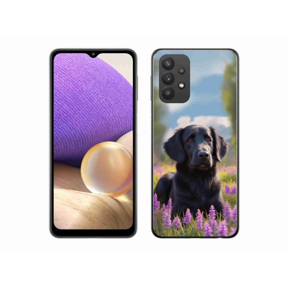Gél védőhuzat mmCase Samsung Galaxy A32 5G - elegáns fekete retriever